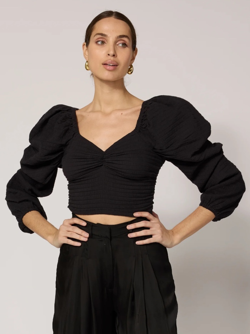 NWT CLEOBELLA - JUDITH TOP / BLACK